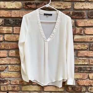 Cream V-neck tunic